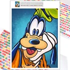 Алмазная 5D картина сделай сам, полноразмерная вышивка с круглыми звездами Микки и животными Диснея, полный набор, мозаика с мультяшным рисунком, ручная вышивка крестиком