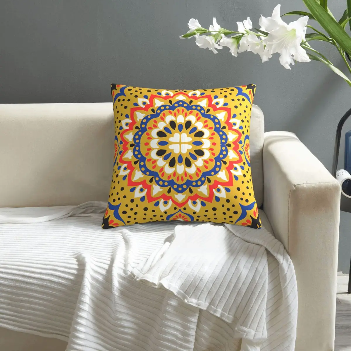 Moroccan Tile Mosaic Seamless Pattern pillowcase printed cushion cover sofa waist pillow pillow cover