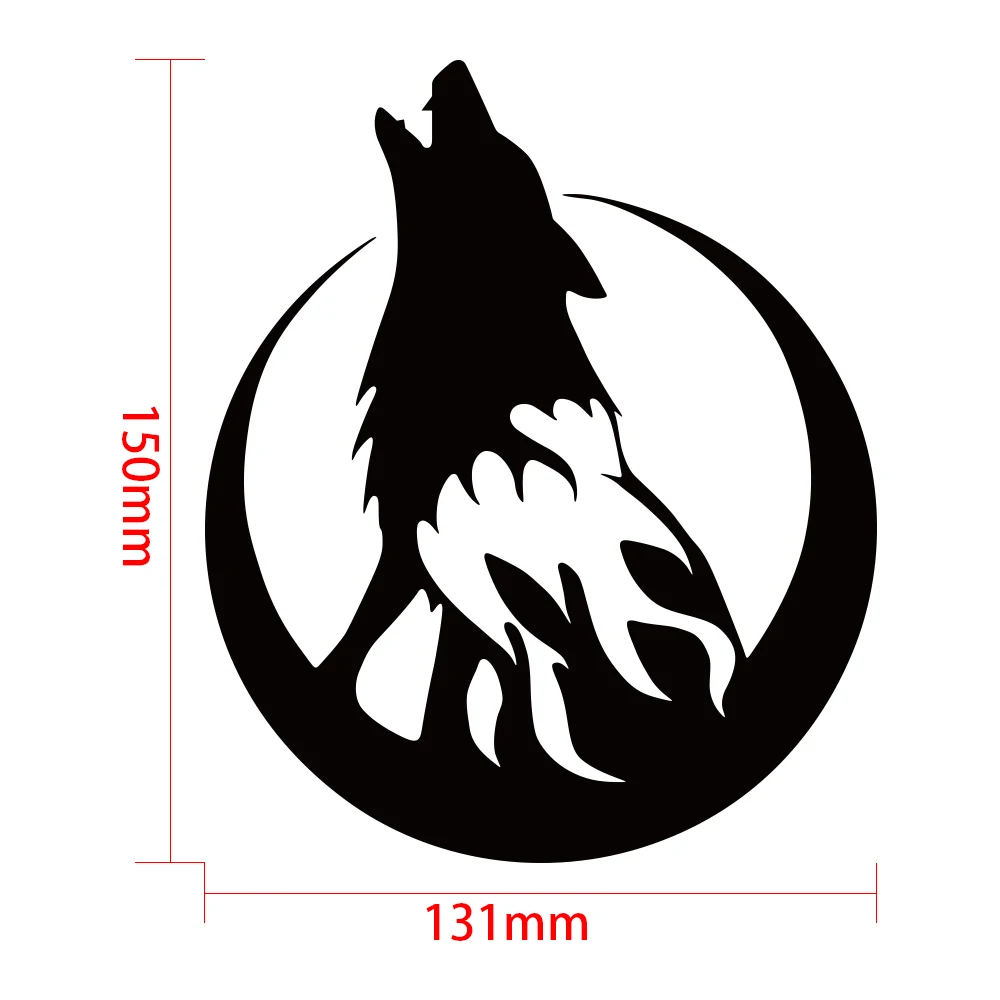 

The Moon and Wolf Car Stickers and Decals Motorcycle Stickers Accessories Vinyl Full Body Car Stylings 0222