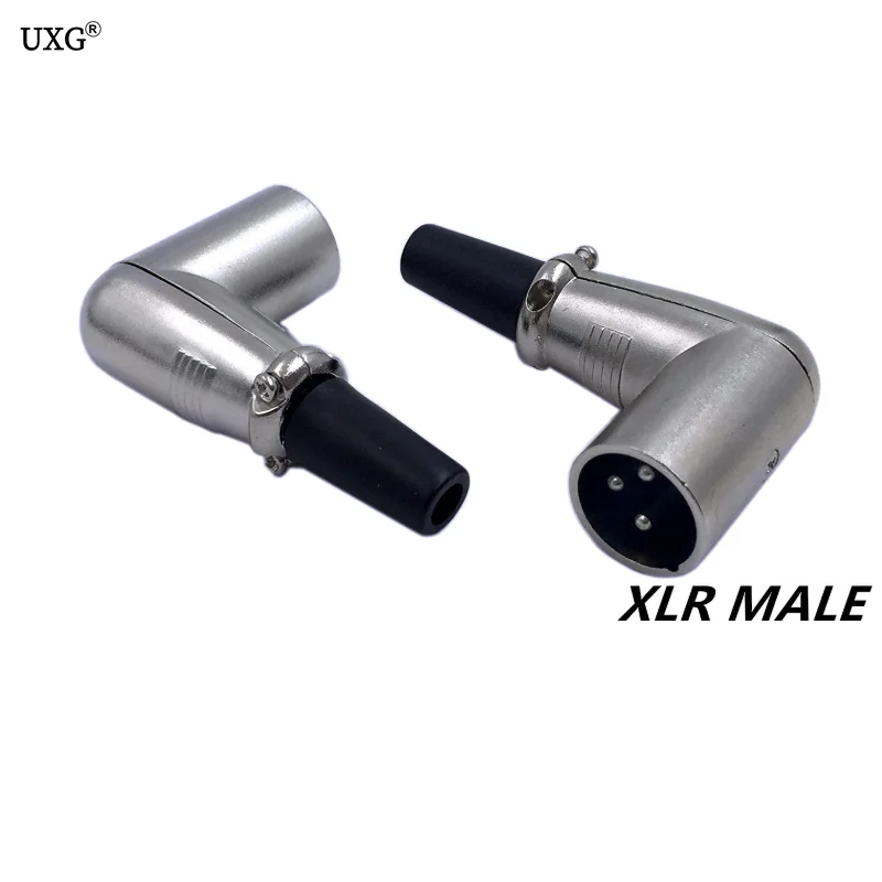 DIY XLR сварочная головка с медным сердечником штекер углом 90 градусов штепсельная