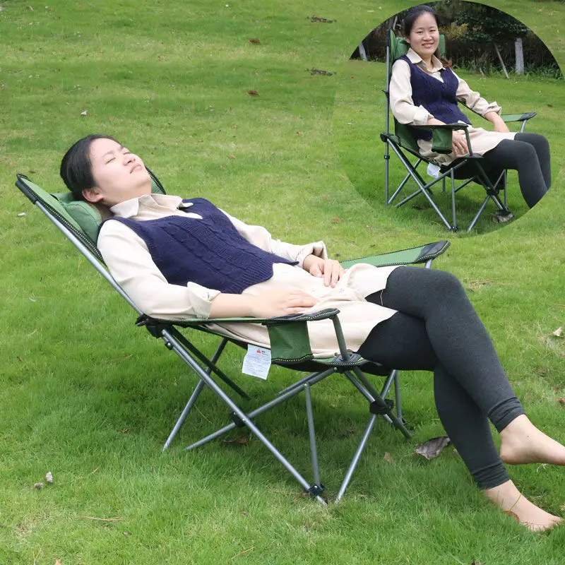 저렴한 성인 헤비 듀티 휴대용 접는 캠핑 의자 컵 홀더 베개 캐리 가방 야외 가구 안락 의자의 자 캠핑