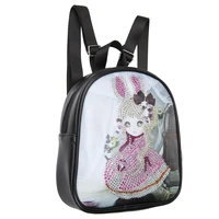 diy special shaped diamond painting leather bags chain storage bag cross stitch wallet students backpack children school bags
