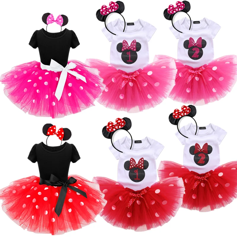 

Baby Girl Polka Dots Birthday Carnival Cosplay Party Costume Tulle Tutu Dress 1 2 Year Old Infantil Christening Gown