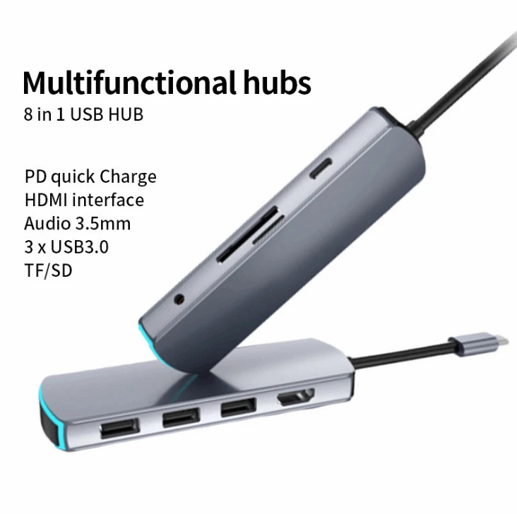 

4K HDMI USB C HUB USB 3.0 HUB Type C USB Splitter 3 USB-C Dock Adapter PD Charging Port For Macbook Pro HUAWEI Matebook
