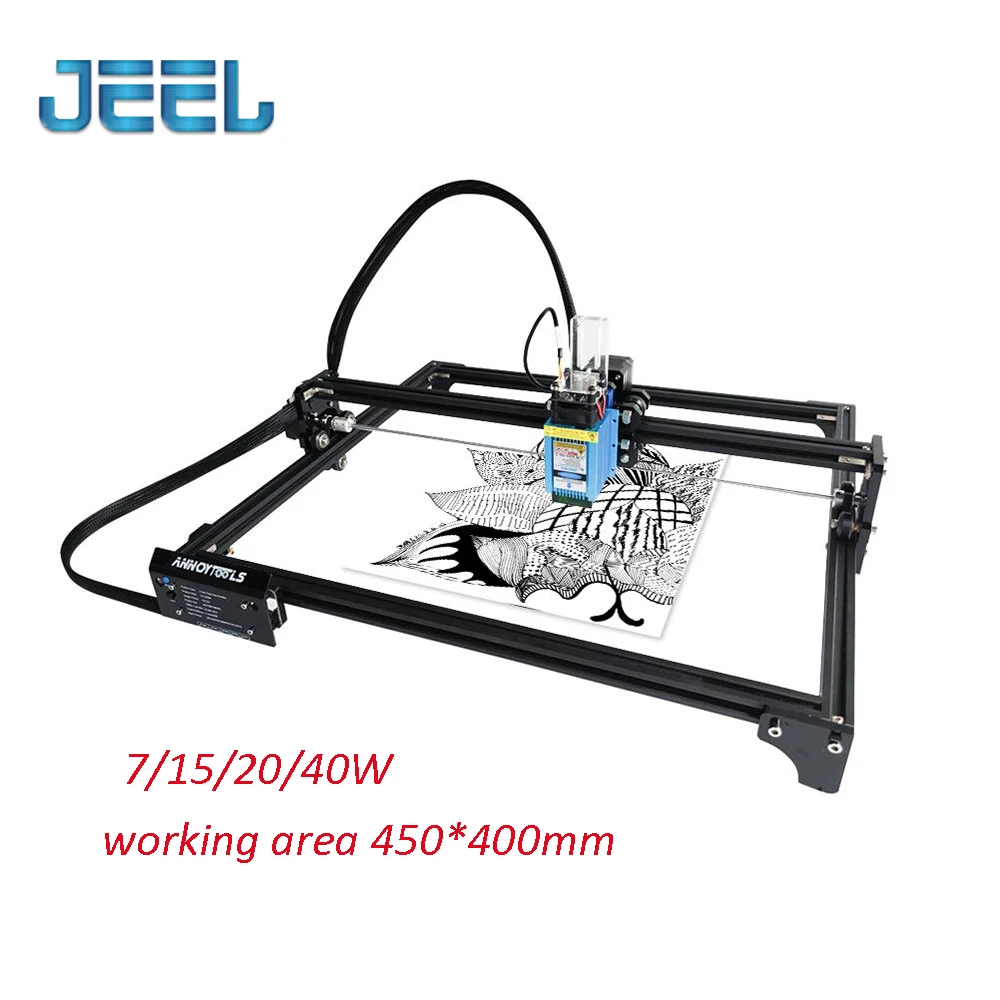 7/15/20/40W Laser Engraver 45*40cm Working Area Laser Cutter Engraver With 32-Bit Motherboard  For Metal Wood Engraving