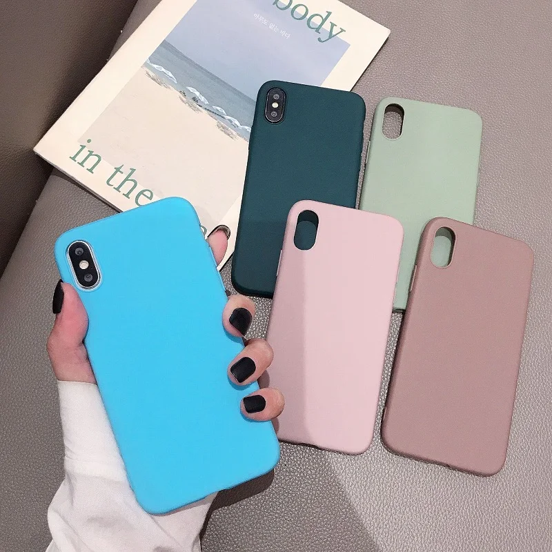 Силиконовый однотонный чехол для iPhone XS 11 12 Pro MAX XR X Max mini 8 Plus 7 6 6S plus мягкий