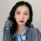 Женские серьги-гвоздики с искусственным жемчугом, 1 пара