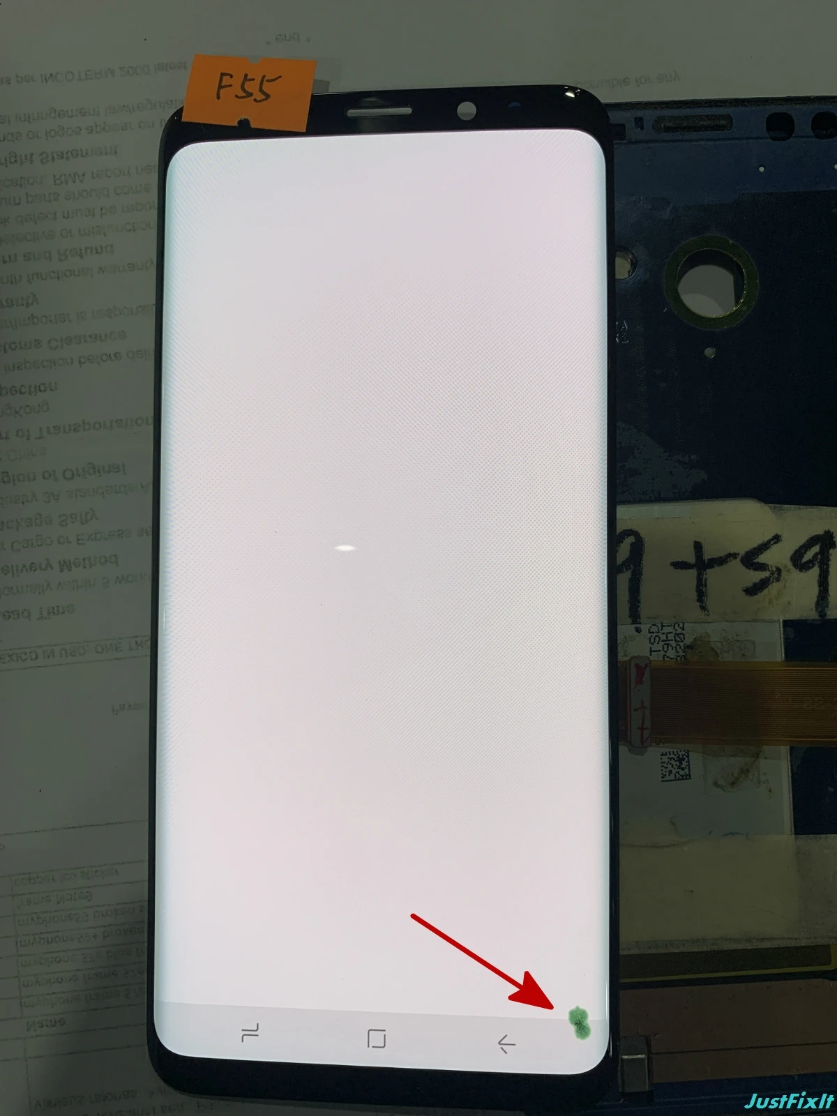 F55 Супер AMOLED для samsung Galaxy S9 Plus G965F G965U S9plus ЖК-дисплей сенсорный экран дигитайзер дефект черное пятно - Цвет: F55