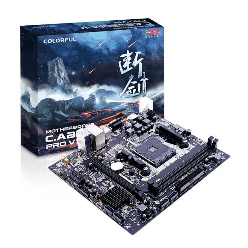 Красочные AB350M K PRO V14 материнская плата двухканальный DDR4 2666/2400/213 Гц Оперативная