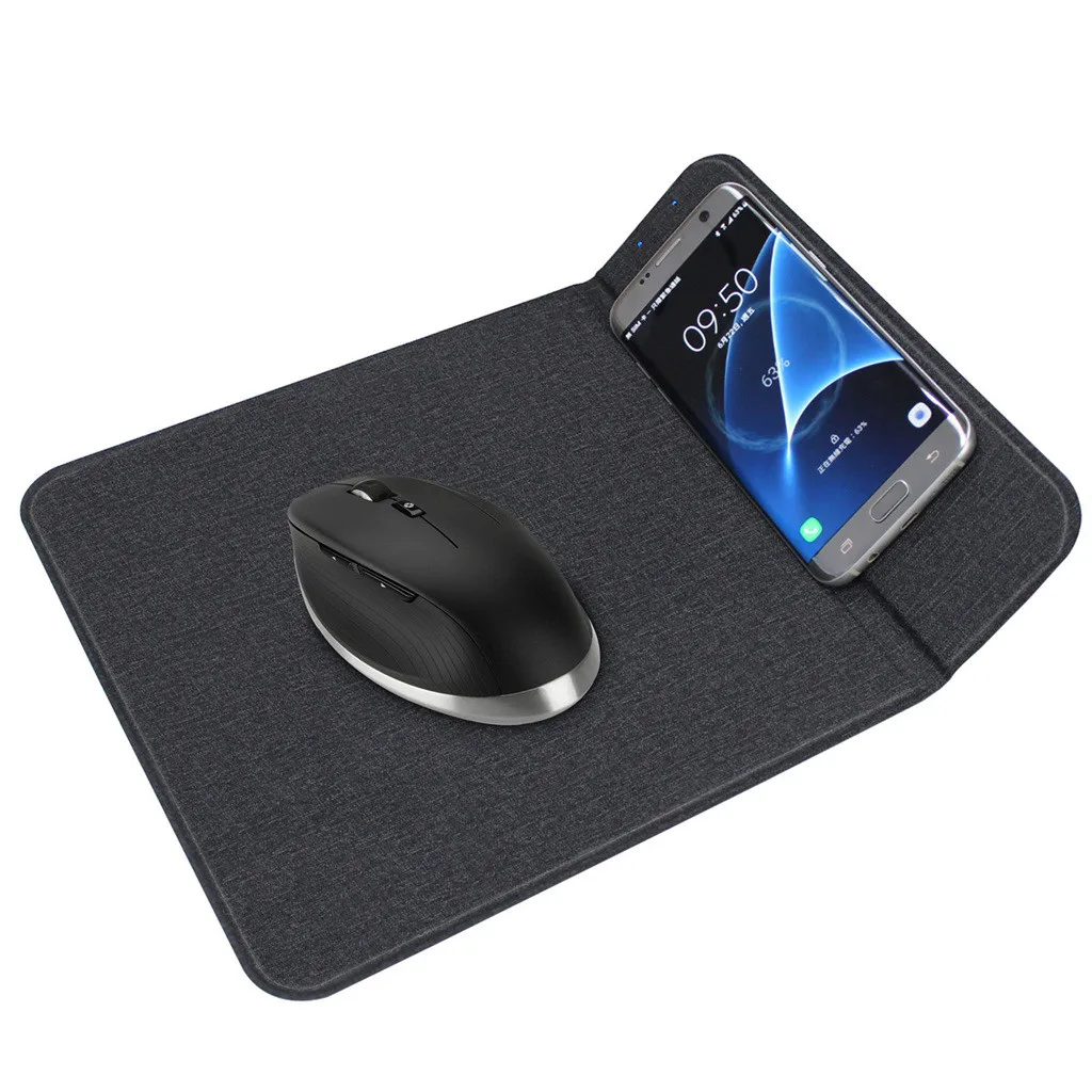 10W Wireless Charging Mouse Pad Fast Mat PU Computer Mousepad Multicolor Anti-Slip For Iphone PC Laptop 20J30 | Компьютеры и офис