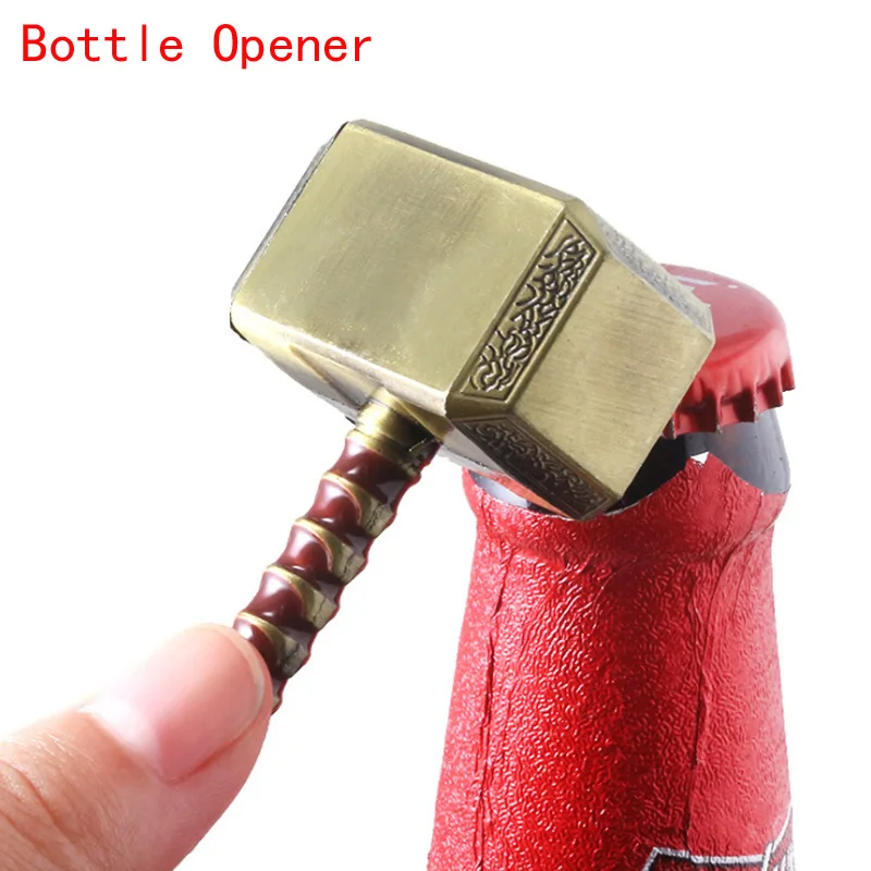 Thor Hammer металлический брелок Marvel Мстители эндшпиль танос оружие Железный человек брелок для ключей для мужчин автомобиля женщин сумка аксессуары - Цвет: Bottle opener 02