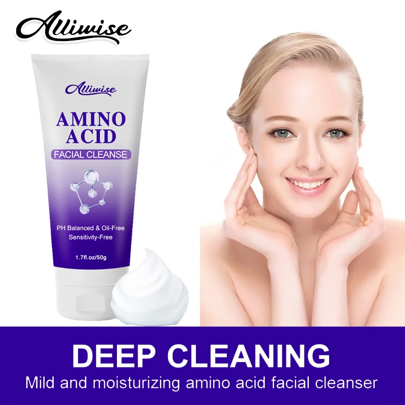 

Alliwise Amino Acid Facial Cleanser Cleansing Acne Oil Control Blackhead Remover Shrink Pores Moisturizing Anti-acne Skin Care