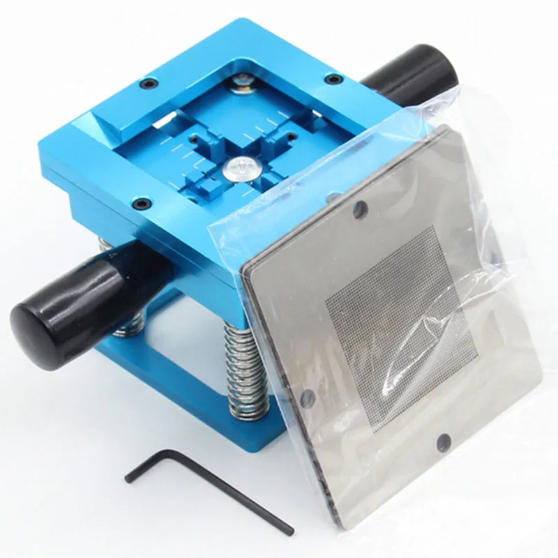 Bga Reballing Kit 90Mm Aluminium Alloy Mesh Station With Hand Shank Universal Stencil + 10Pc Solder Ball | Инструменты