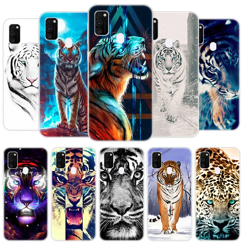 Мягкий силиконовый чехол с изображением тигра для Samsung Galaxy M32 M12 M11 M21 M01 M02 M30S M31S M51 A5