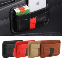 1 pcs pu leather car styling seat storage bag pouch sticker phone holder pocket case organizer car decoration accessories