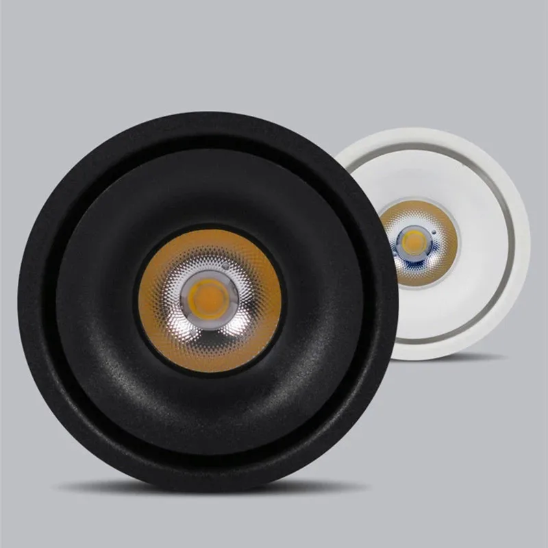 $10.00 Round dimmable LED surface mounted spotlight COB free hole ceiling spotlight 7W/9W/12W Room Surface Mounted Recessed Ligh