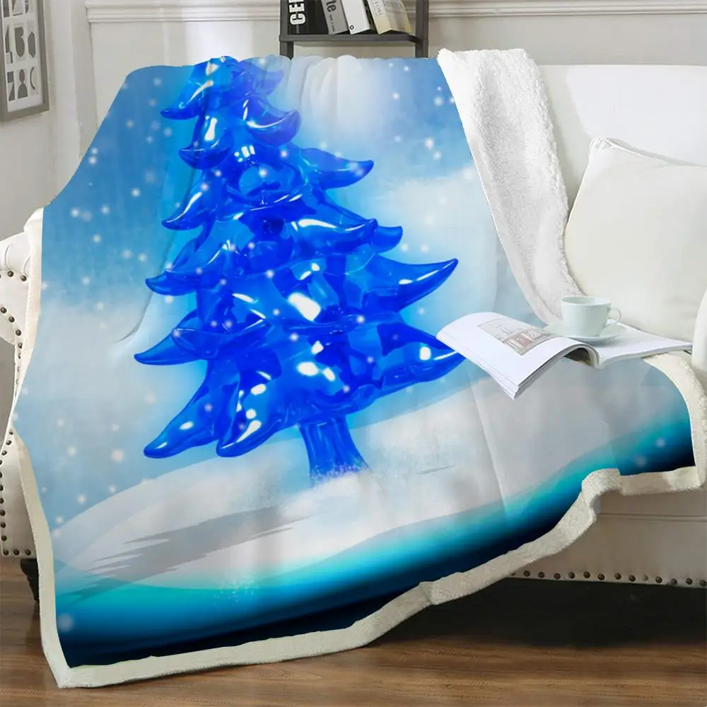 

NKNK рождественское покрывало Новогоднее покрывало для кровати, рождественская елка, 3D печать, свидание, плюшевое покрывало, модное одеяло ...