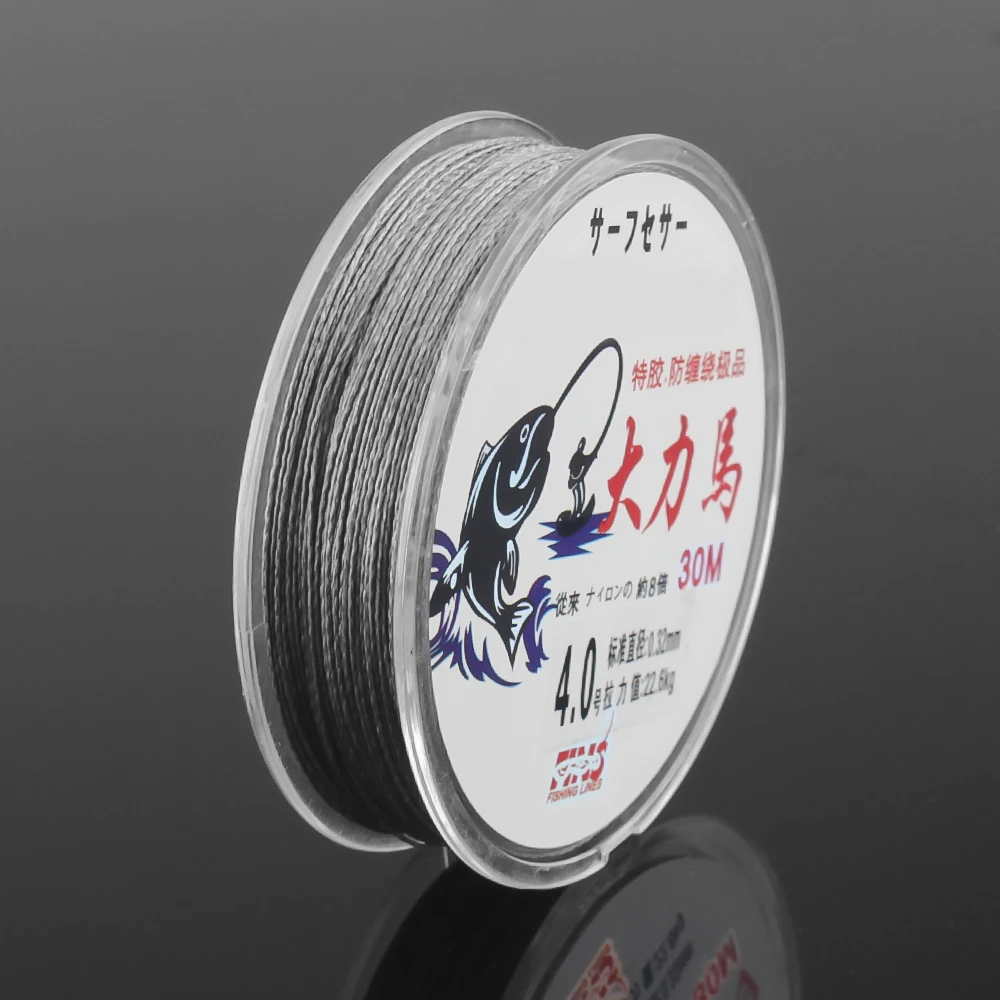 

TIANNSII 30M PE Braided Wire Super Strong Fishing Line 4 Strands Braided Multifilament 10LB-80LB