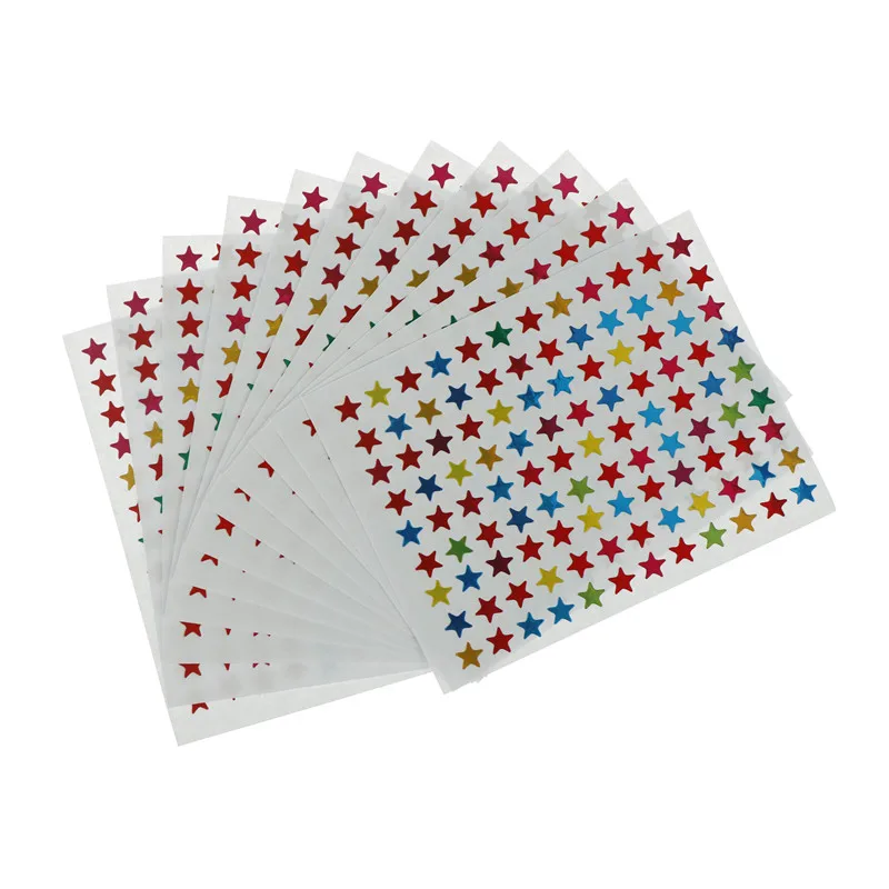 

10 Sheets Colorful Phone Sticker DIY Photo Album Diary Scrapbook Stickers Star Stickers Kids Stationery