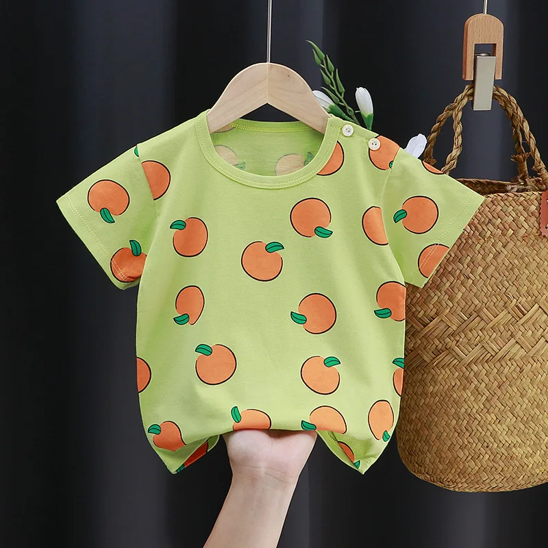 

Children's short-sleeved t-shirt cotton summer clothes baby summer children's clothes 2021 boys tops TZ23