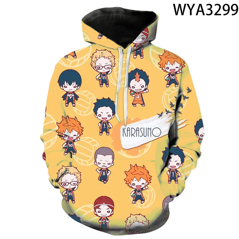 Новые толстовки с аниме принтом Haikyuu повседневные мужские и женские детские