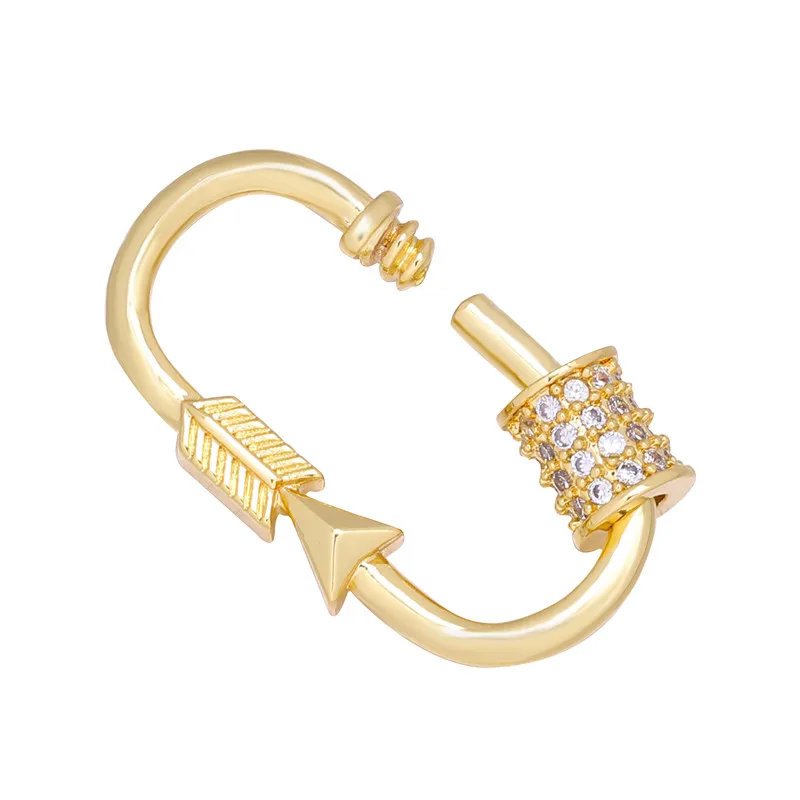 

JUYA DIY Handmade Jewely Finding Supplies Zirconia Patchwork Screw Clasps Hooks Connectors Accessories For DIY Jewelry Making