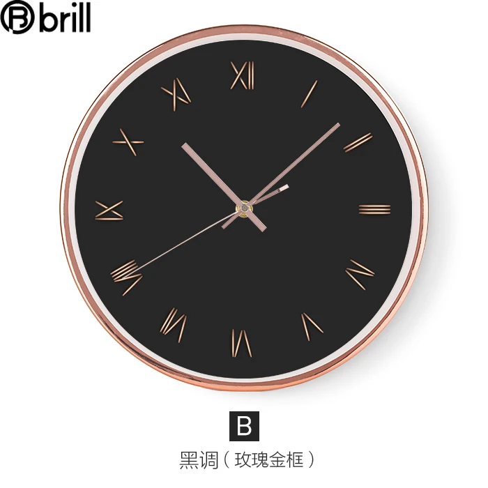 

Роскошные Настенные часы в скандинавском стиле, тихие настенные часы, часы для спальни, художественные часы и часы, креативные электронные часы 50