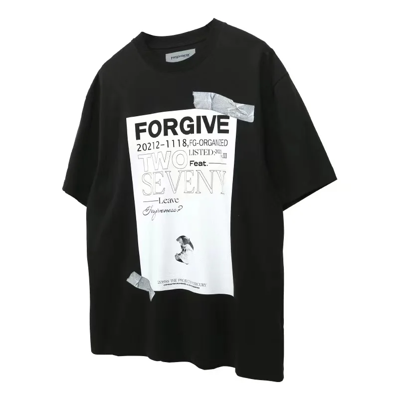 

2021 летняя свободная футболка с оригинальным дизайном