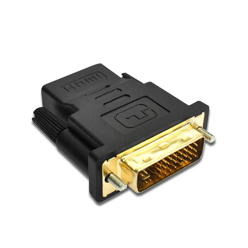 Адаптер DVI 24 + 5 В HDMI совместимый преобразователь 24k позолоченный штекер контактов