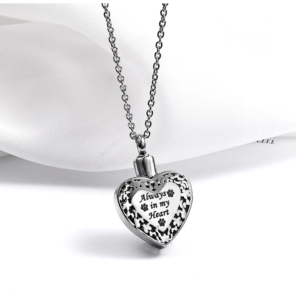 Ожерелье из нержавеющей стали с кулоном в форме лапы всегда моем сердце |