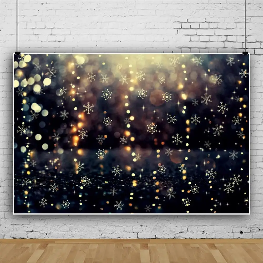 Laeacco абстрактный светильник боке зима снежинка вечерние ринка Декор ребенок Фото