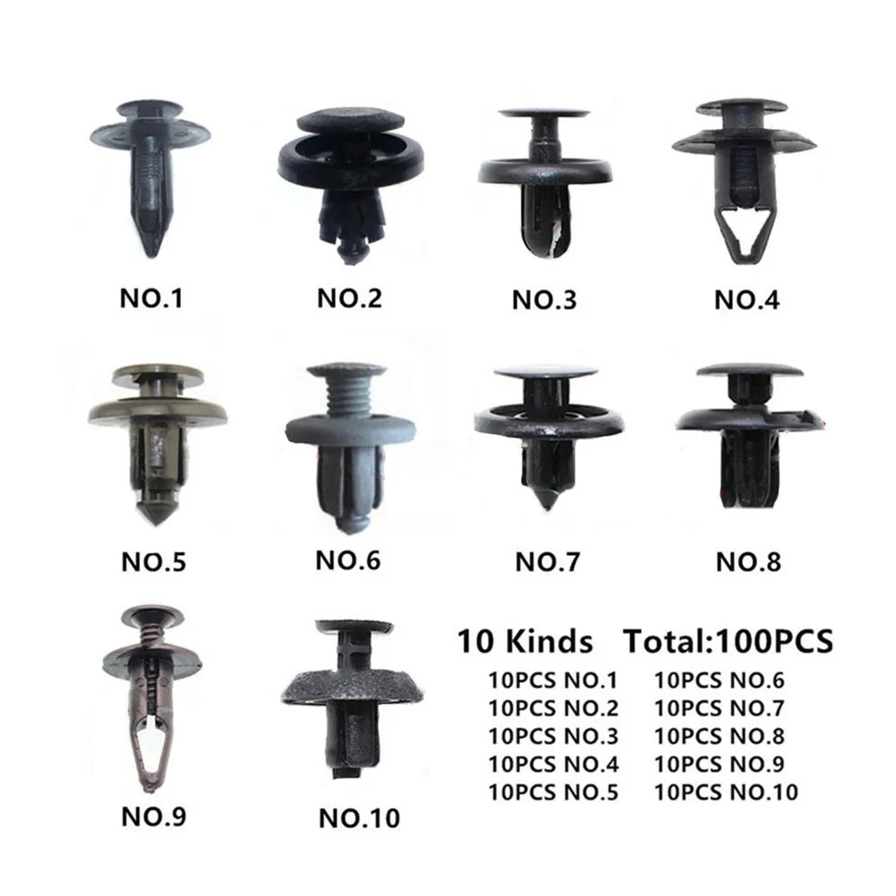 100 шт бампер авто крыло винтовые заклепки Набор универсальный автомобиль для Ford