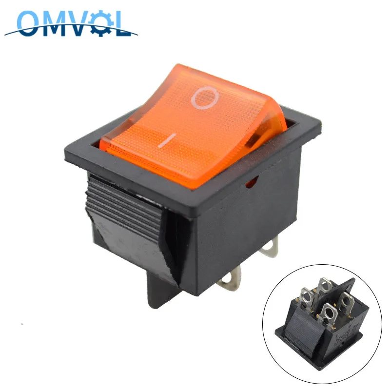 KCD4 клавишный выключатель 1 шт. 2 позиции 4 контакта/6 штифтов электрическое