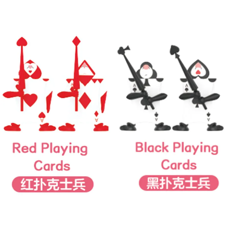 

Disney Alice in Wonderland Black Playing Cards Red Playing Cards Action Figure Dolls Toys Cute Anime Figures Gifts for Kids