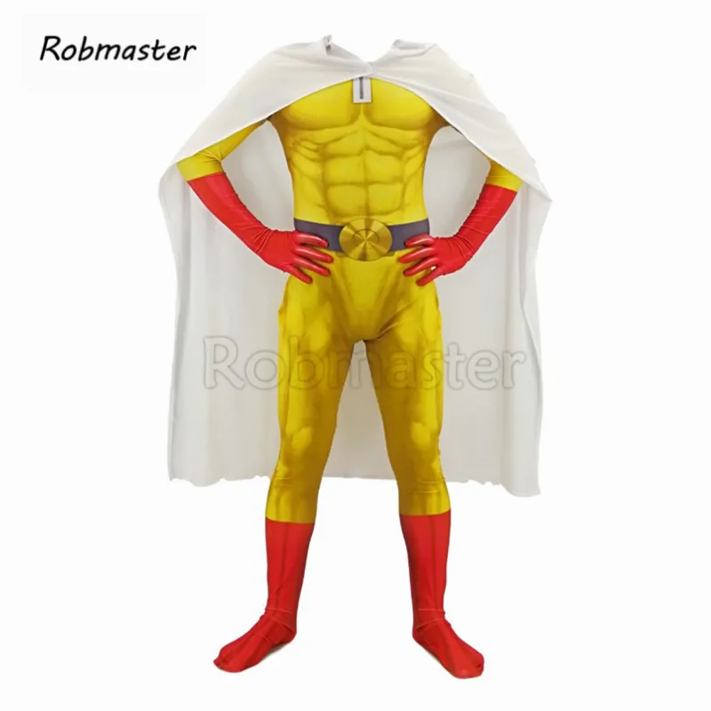 Аниме для мужчин мальчиков один удар человек косплей костюмы спандекс зентай