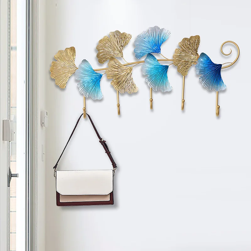 Легкий роскошный Железный крючок для хранения веранды вешалка одежды на стену