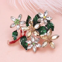farlena jewelry new painted large bouquet crystal brooches pins for women dress scarf accessory