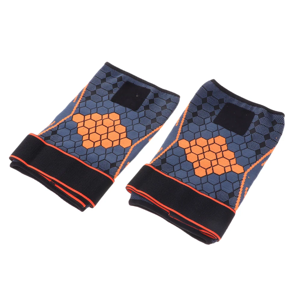 

1 Pair Nylon Sports Protective Gear Support Pressure Knee Pads Breathable Knee Protector Sleeve for Basketball Climbing (Blue Si