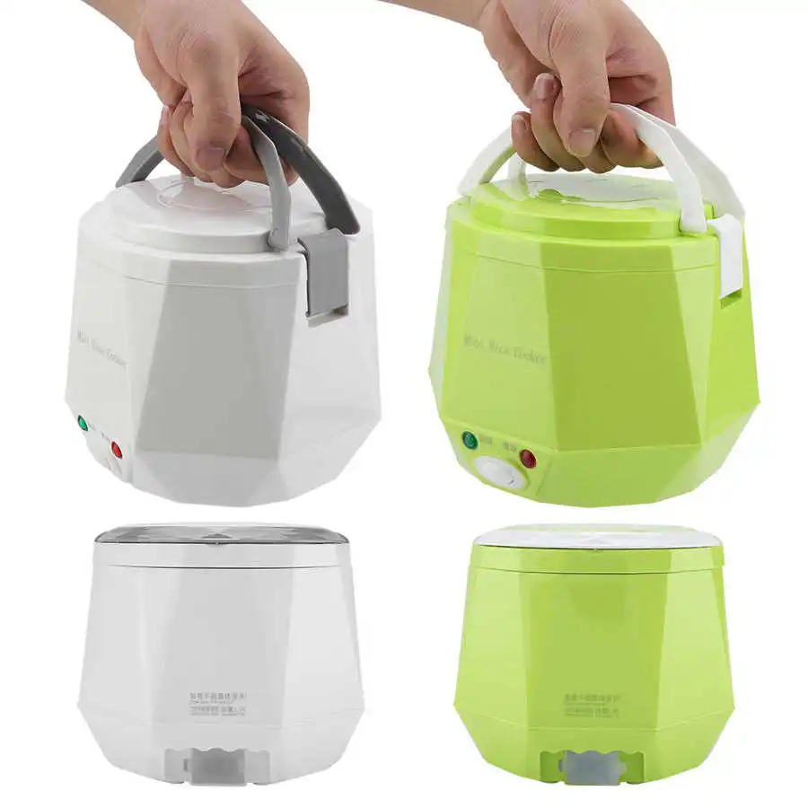 Mini Rice Cooker 1.3L Electric Thermal Heating Lunch Box 12V Car Multi Cooker Food Steamer Heating Meal Cooking Machine