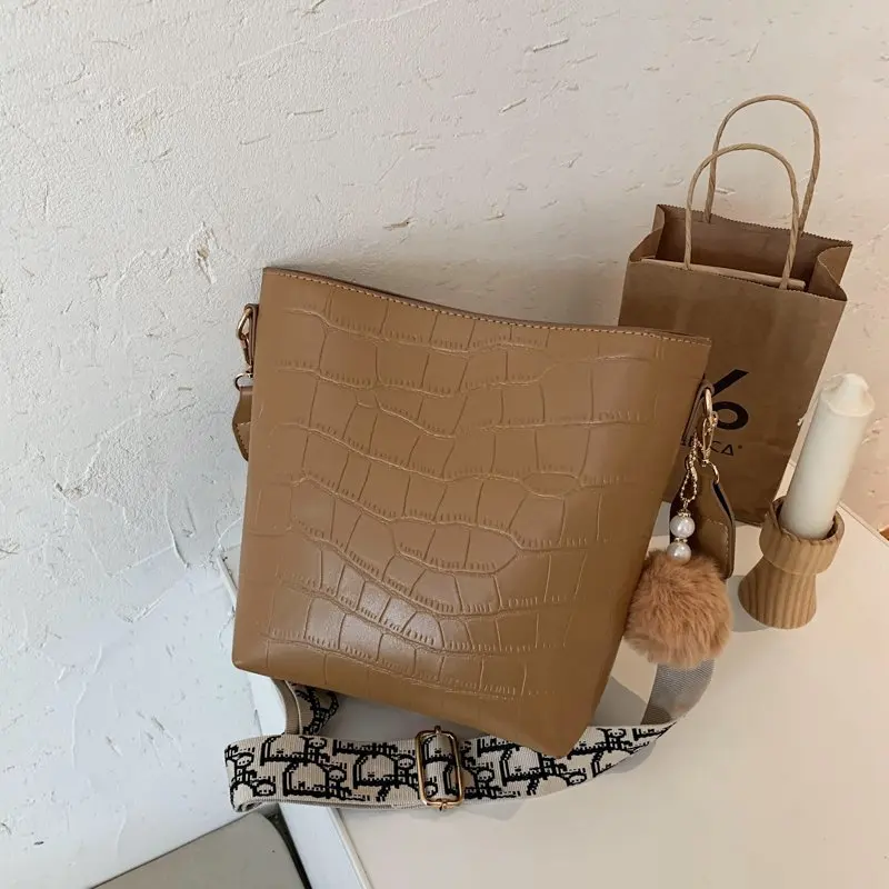 

Женская сумка через плечо из ПУ кожи, с узором под камень