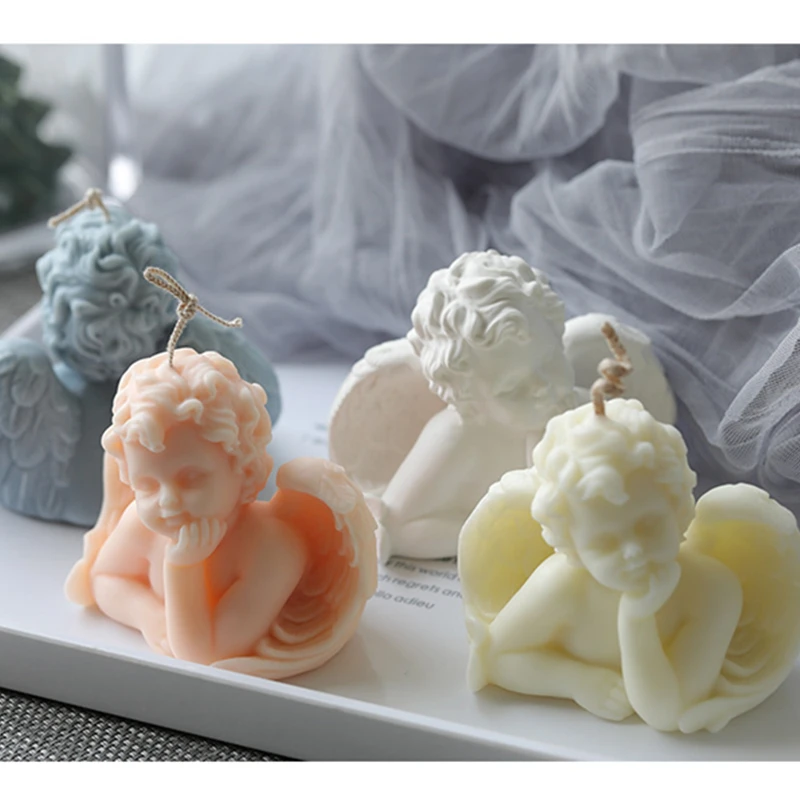 

Angel wings candle mold silicone, 3D Angel Candle Mold, mold-diy resin craft, decoration tools