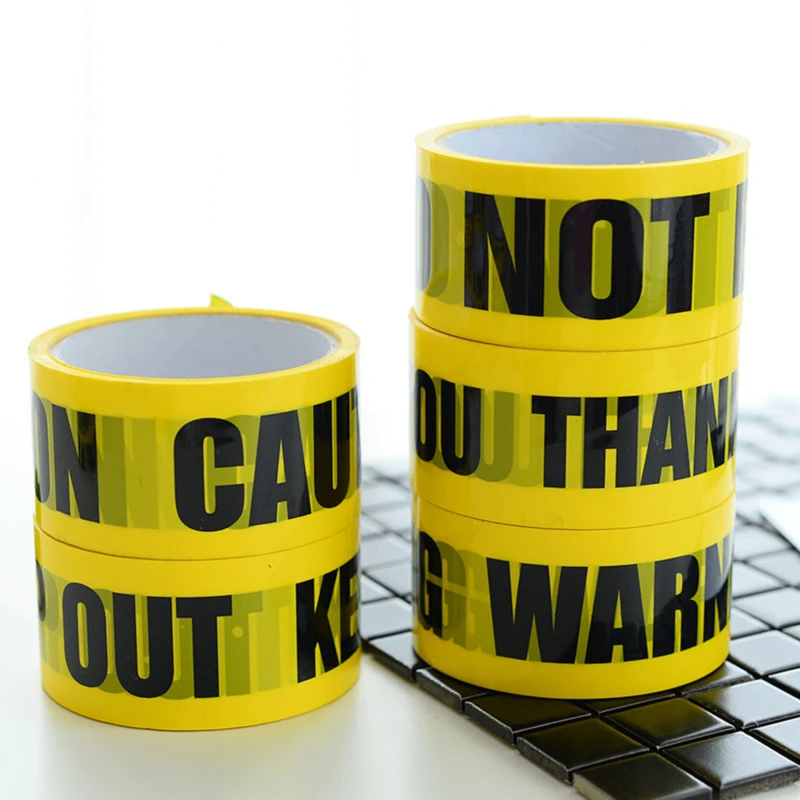 DIY 1 рулон желтый предупреждающий стикер ленты вечерние украшения на день