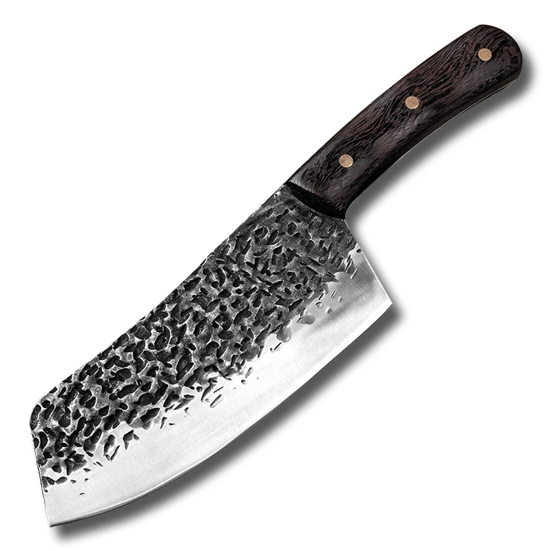 

Hand Forged Hammered Chinese Kitchen Knife With High Hardness And Sharp 5cr15 Stainless Steel Meat Cleaver Cooking Tools