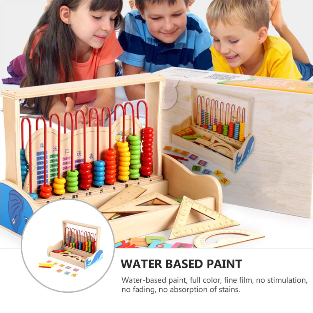 

1 Set Kids Wooden Bead Abacus Counting Frame Educational Learn Maths