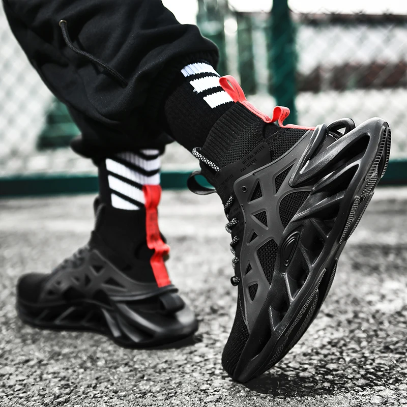 

Fashion Sports Men Shoes Comfortable Male Running Sneakers Damping Outdoor Jogging Trainers Breathable Walking Fitness Size 45