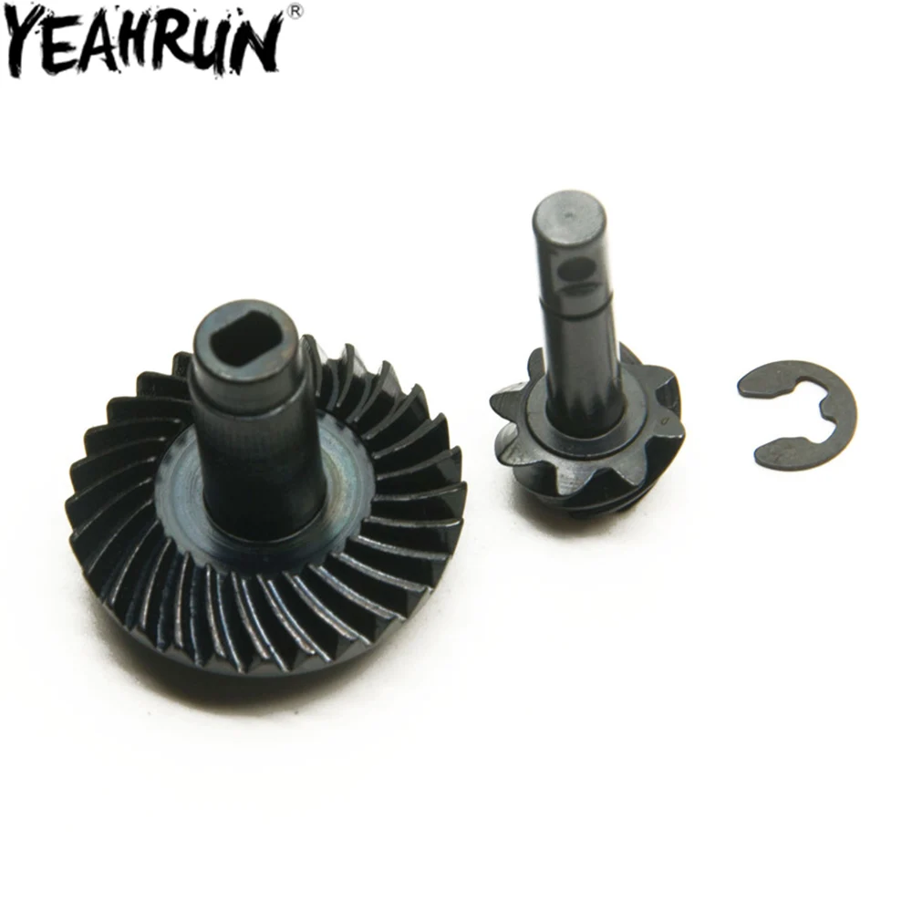 

Коническая ось YEAHRUN 8T 30T из стали, комплект зубчатых передач для 1/10 RC Crawler Axial SCX10 II 90046, передняя задняя ось, сменные детали