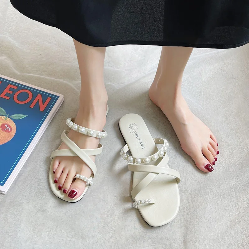 

Rubber Flip Flops Shoes Ladies' Slippers Slipers Women Luxury Slides Shale Female Beach Hawaiian Flat Summer 2021 Soft Designer