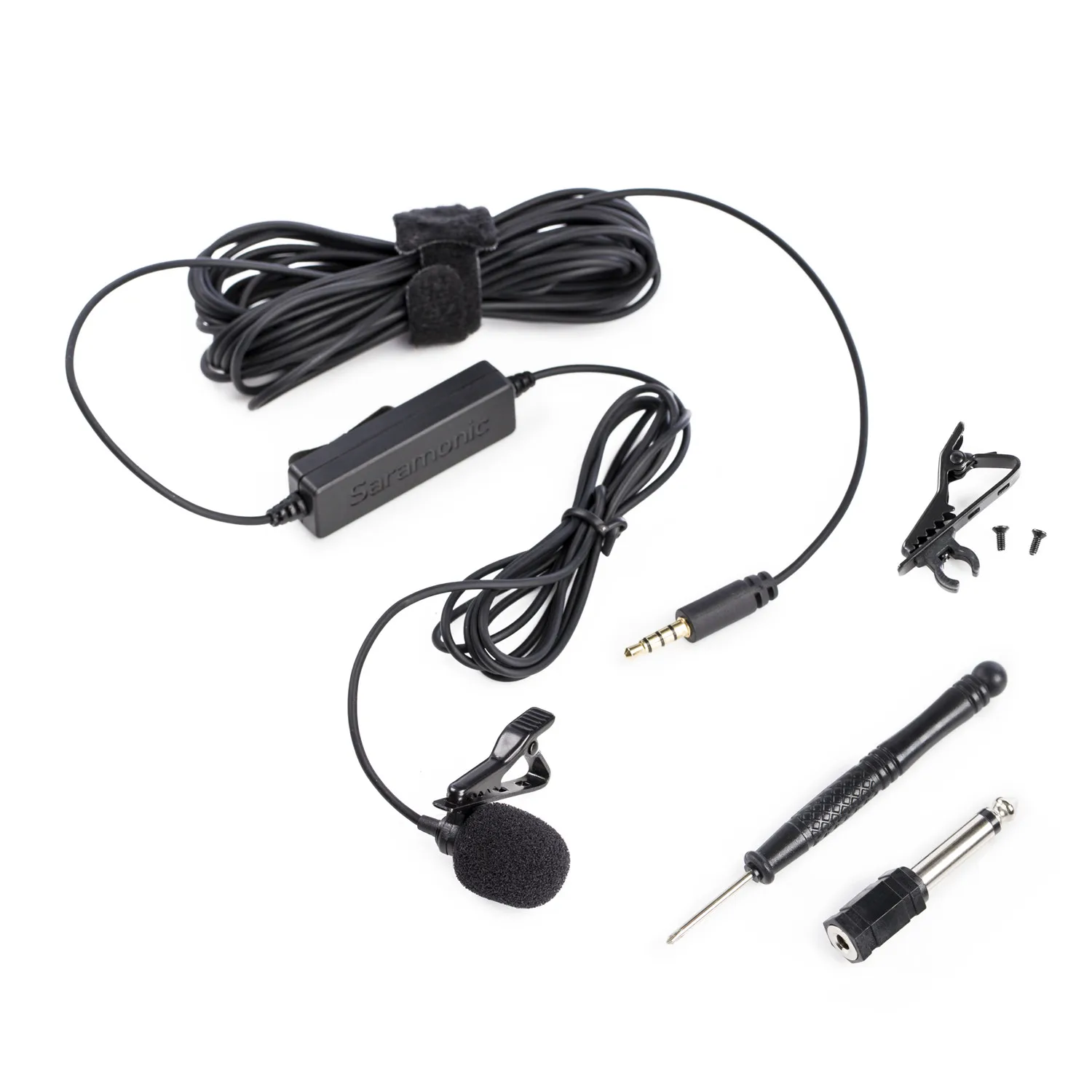 Saramonic LavMicro+ DC качество вещания петличный микрофон с контролем и входным управлением для компьютера тип-c IOS смартфон камера