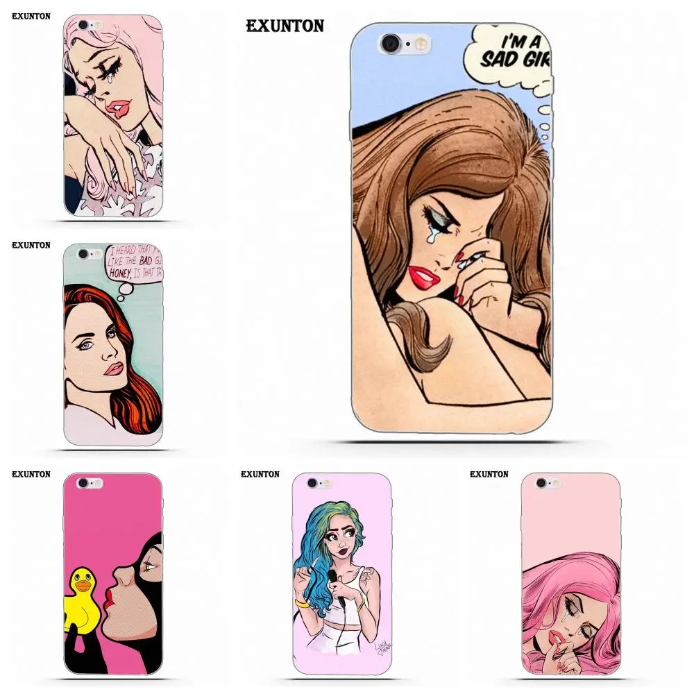 Управление Halsey Pop Art для Apple iPhone 4 4S 5 5C SE 6 6S 7 8 Plus X TPU милая кожа|Чехлы-накладки| |
