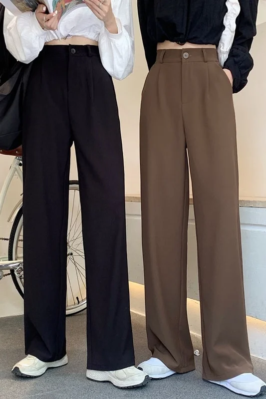 Брюки женские повседневные с завышенной талией на осень 2021 | Женская одежда